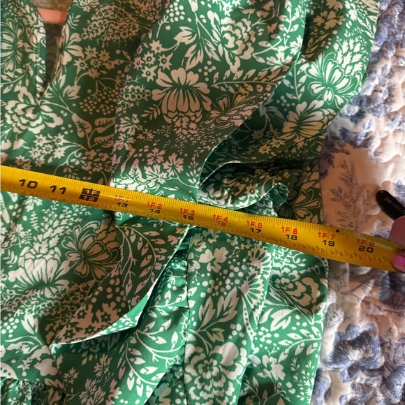 Green Floral Ruffle Dress - Picture 4 of 7